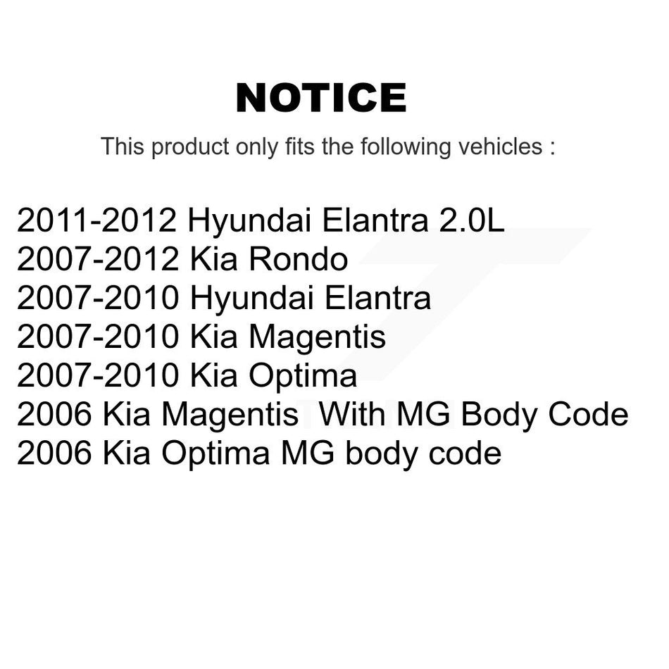 Rear Suspension Stabilizer Bar Link Pair For Hyundai Elantra Kia Optima Rondo Magentis KTR-100954