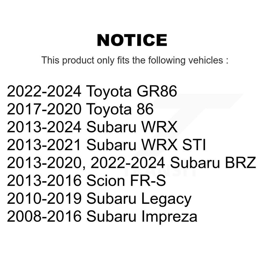 Rear Suspension Stabilizer Bar Link Pair For Subaru Impreza Legacy WRX Scion FR-S STI BRZ Toyota 86 KTR-100984