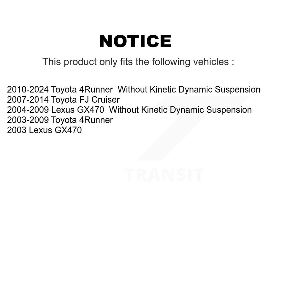 Rear Suspension Stabilizer Bar Link Pair For Toyota 4Runner FJ Cruiser Lexus GX470 KTR-101016