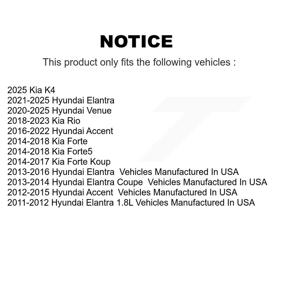 Front Suspension Ball Joints Pair For Hyundai Elantra Kia Forte Accent Forte5 Coupe Koup KTR-101179