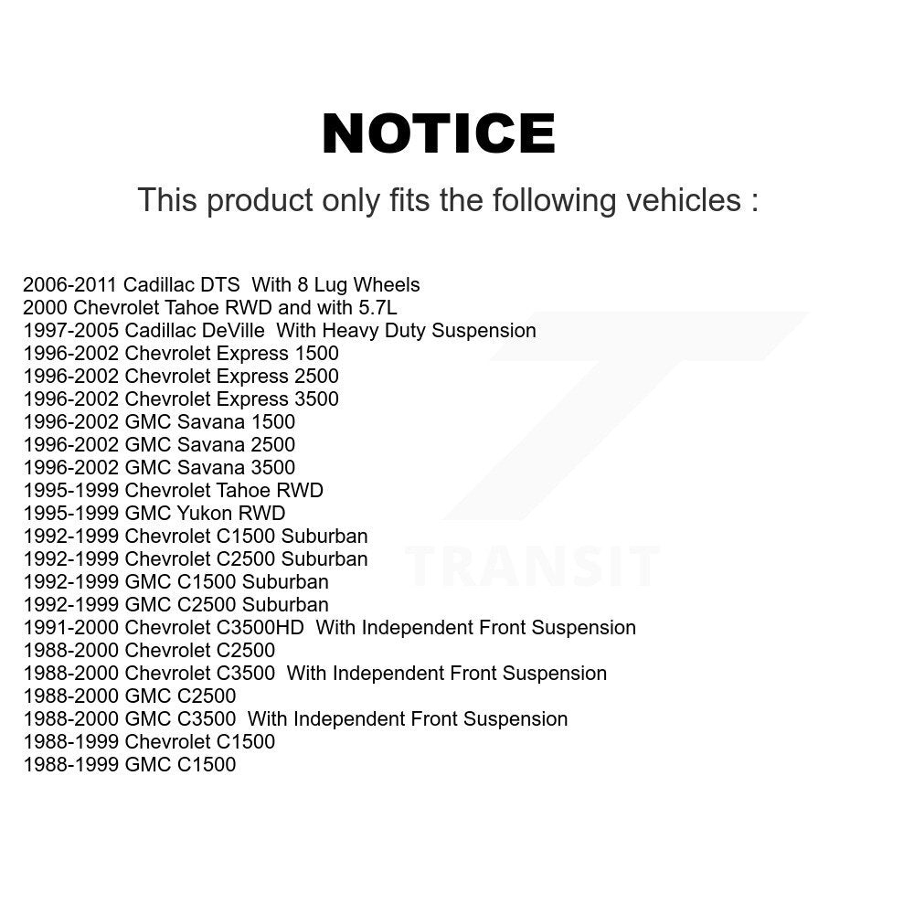 Front Lower Ball Joints Pair For C1500 Chevrolet GMC Cadillac C2500 DTS C3500 3500 KTR-101192