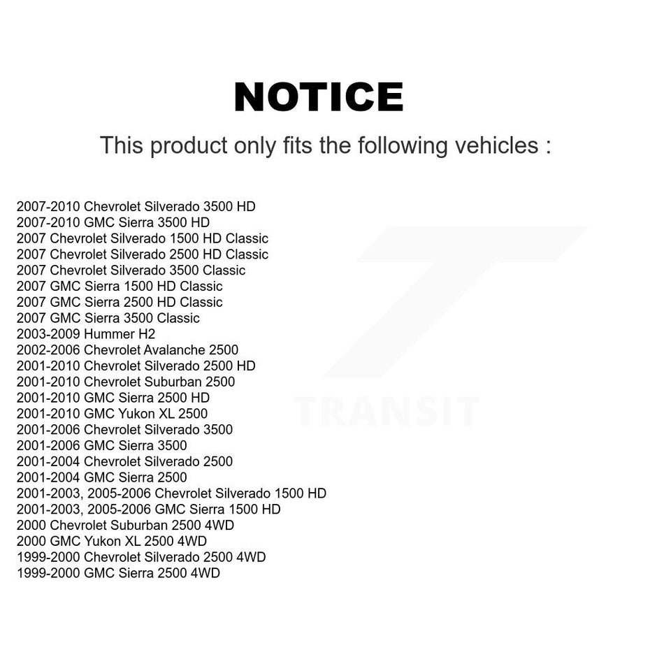 Front Suspension Ball Joints Pair For Chevrolet Silverado 2500 HD GMC Sierra 3500 Hummer H2 Classic 1500 Suburban Yukon XL Avalanche KTR-101199