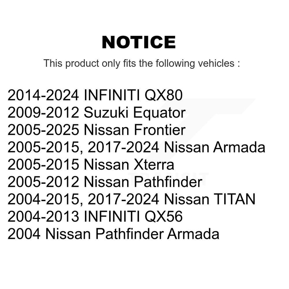 Front Suspension Ball Joints Pair For Nissan Frontier Titan Pathfinder Armada Xterra INFINITI QX56 Suzuki Equator TITAN KTR-101236