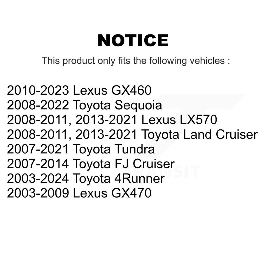 Front Suspension Ball Joints Pair For Toyota Tundra 4Runner Lexus GX460 FJ Cruiser Sequoia GX470 KTR-101301