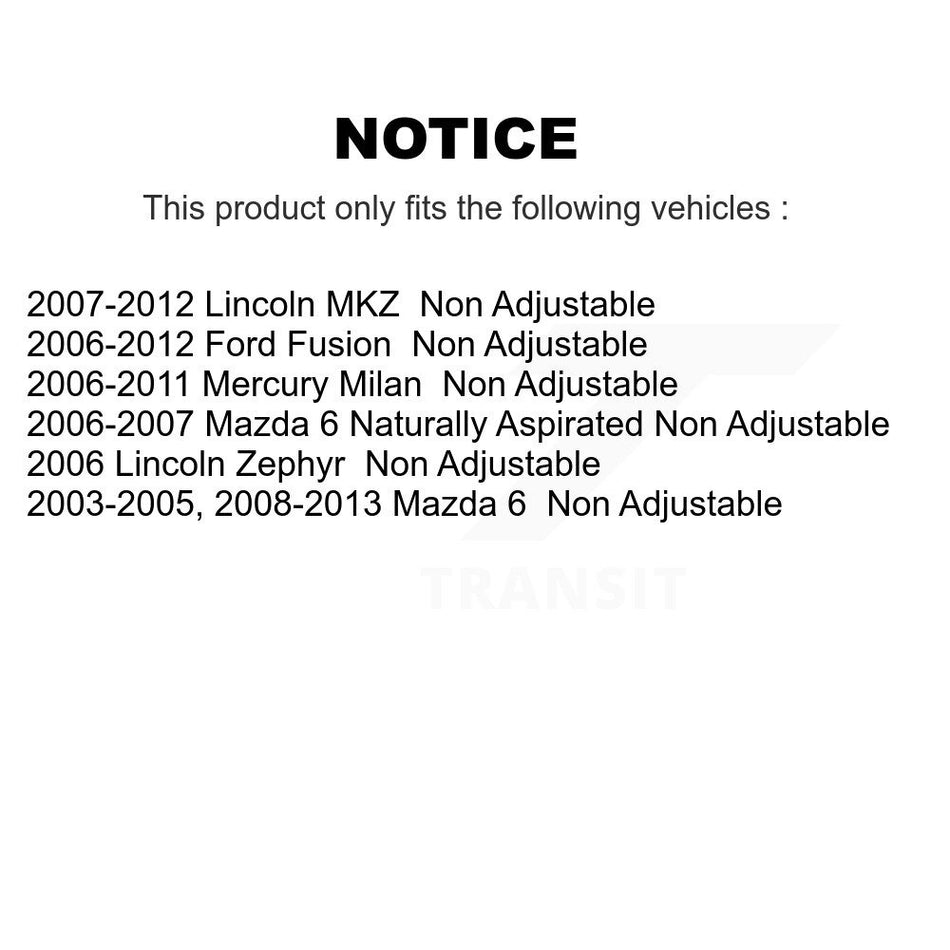 Front Suspension Ball Joints Pair For Ford Fusion Mazda 6 Lincoln MKZ Mercury Milan Zephyr KTR-101303
