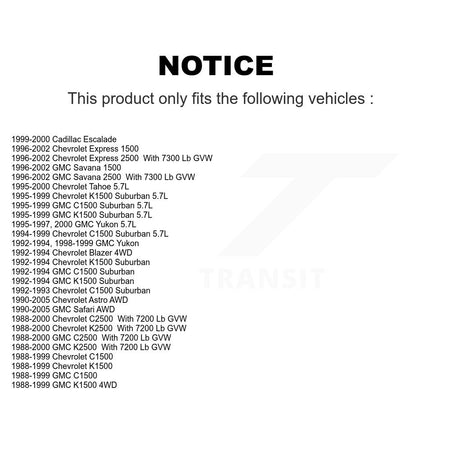 Front Upper Ball Joints Pair For Chevrolet GMC K1500 C1500 K2500 Astro Safari C2500 KTR-101312