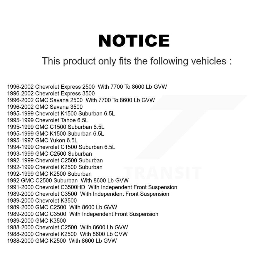 Front Upper Ball Joints Pair For Chevrolet GMC K2500 C2500 K3500 C3500 Express 3500 KTR-101313