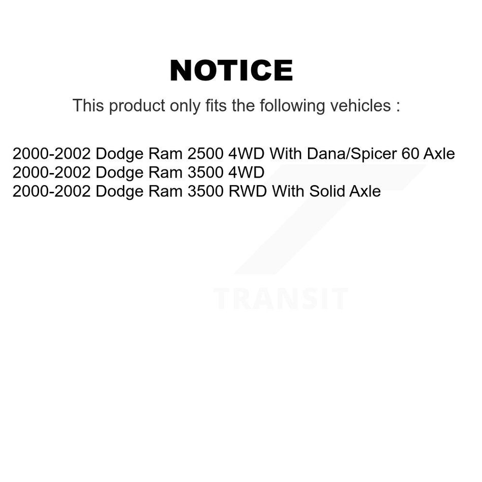 Front Suspension Ball Joints Pair For 2000-2002 Dodge Ram 2500 3500 KTR-101321