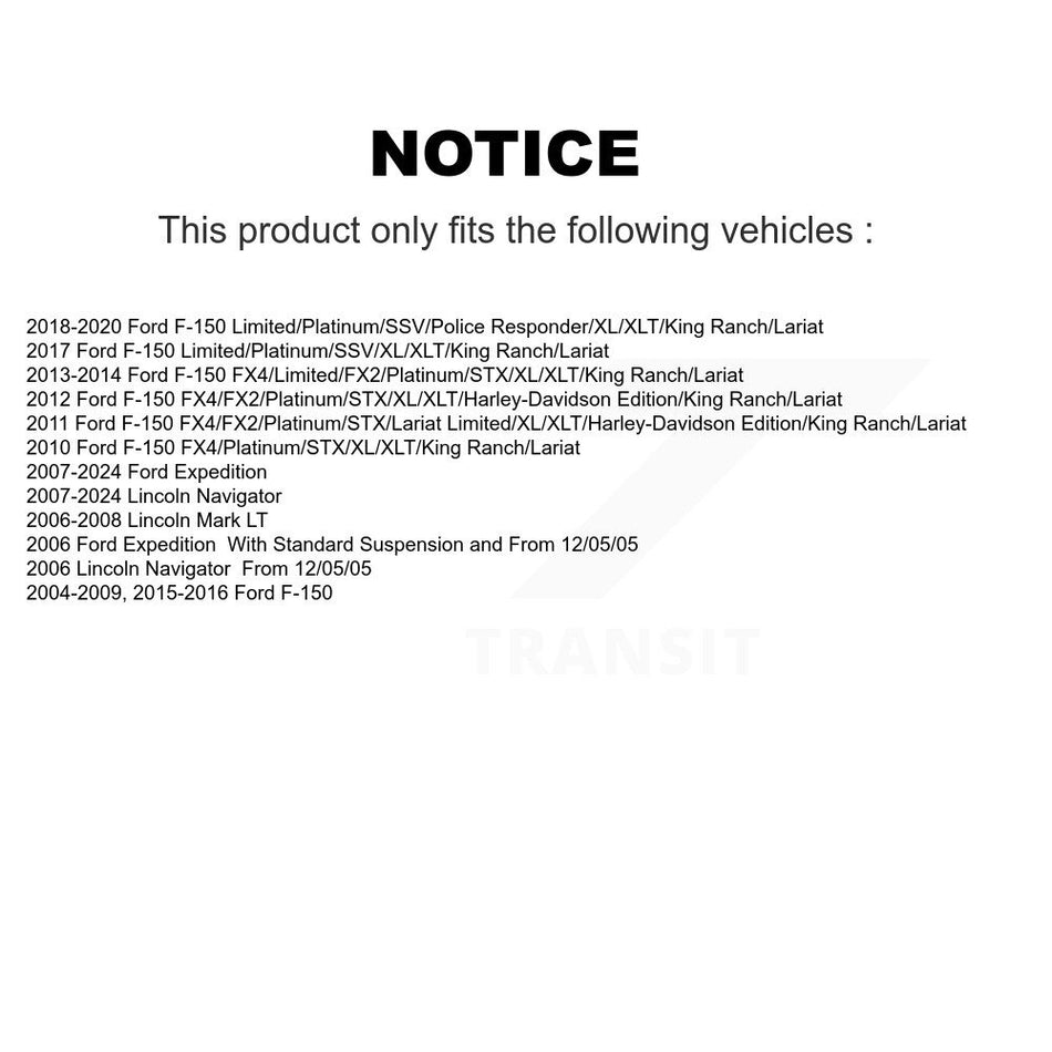 Front Suspension Control Arm And Ball Joint Assembly Kit For Ford F-150 Expedition Lincoln Navigator Heritage Mark LT KTR-101521