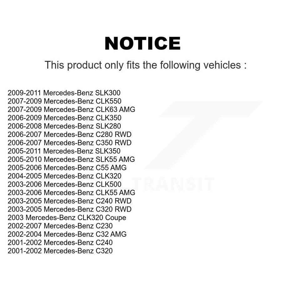 Front Suspension Control Arm And Ball Joint Assembly Kit For Mercedes-Benz C230 C240 CLK350 C320 C280 CLK320 CLK500 SLK350 SLK280 CLK550 C350 SLK55 AMG CLK55 C32 C55 CLK63 E280 KTR-101567