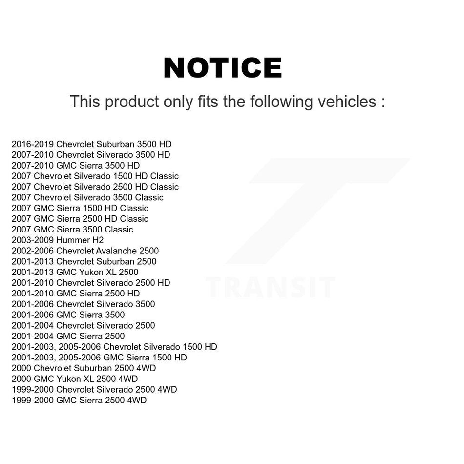Front Suspension Control Arm And Ball Joint Assembly Pair For Chevrolet Silverado 2500 HD GMC Sierra 3500 Hummer H2 Classic 1500 Suburban Yukon XL Avalanche KTR-101571