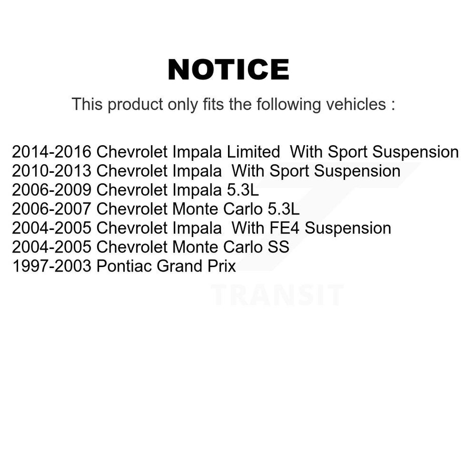 Front Steering Tie Rod End Kit For Chevrolet Impala Pontiac Grand Prix Limited Monte Carlo KTR-101863
