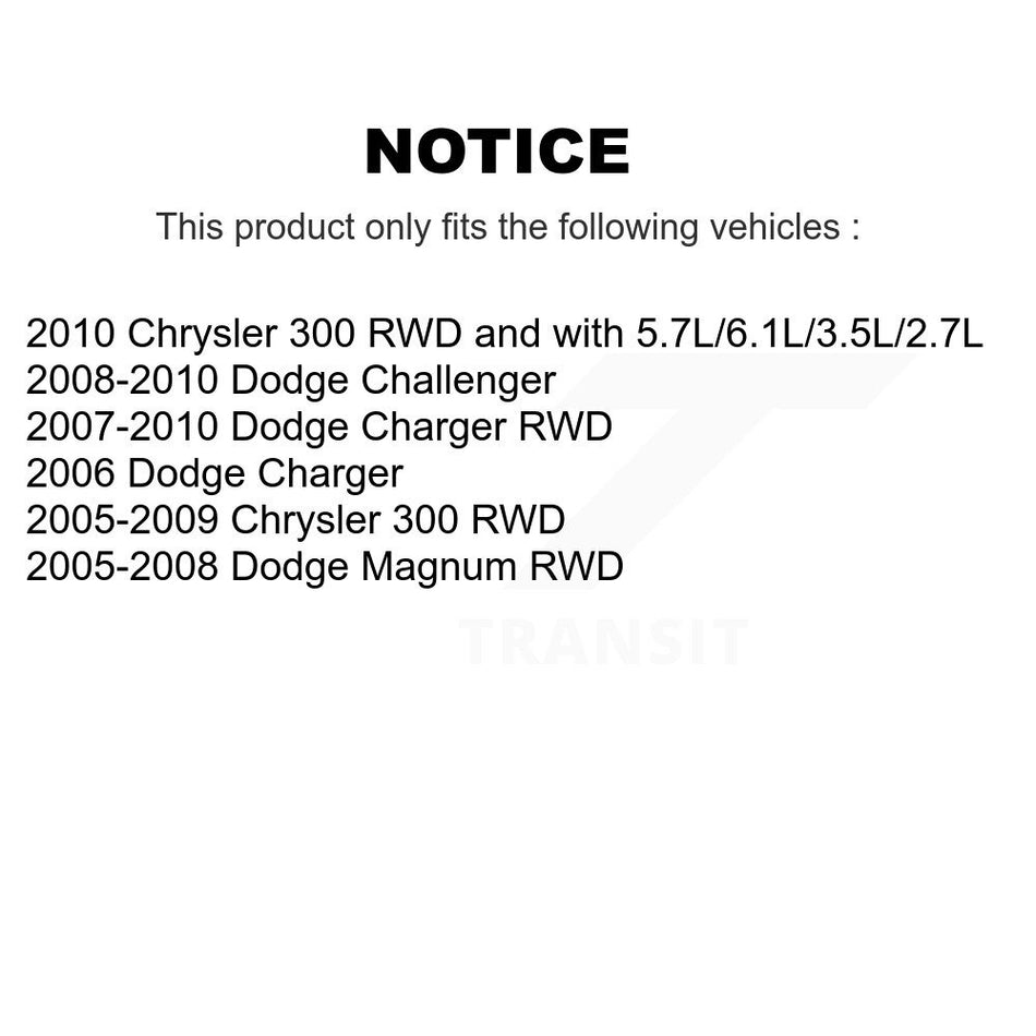 Front Steering Tie Rod End Kit For Dodge Chrysler 300 Charger Magnum Challenger KTR-101979