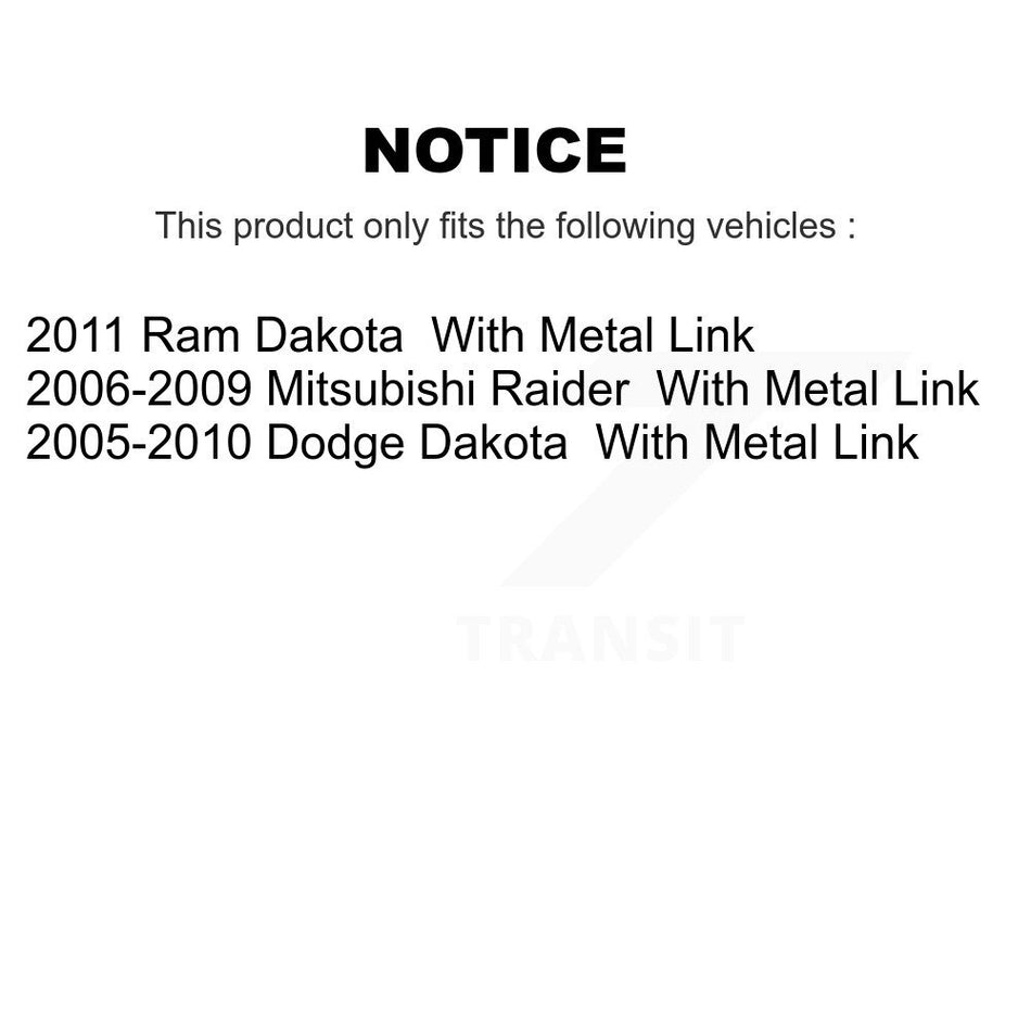 Front Rear Suspension Stabilizer Bar Link Kit For Dodge Dakota Mitsubishi Raider KTR-102059