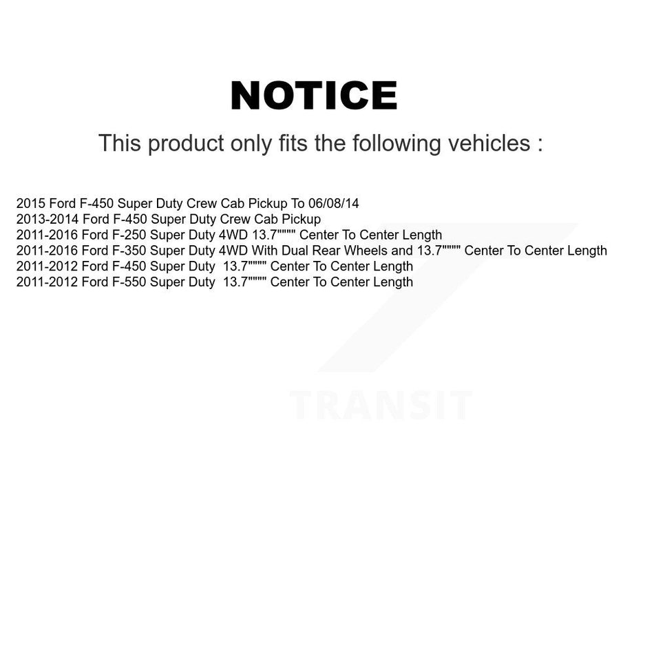 Front Rear Suspension Stabilizer Bar Link Kit For Ford F-250 Super Duty F-350 F-450 F-550 KTR-102063