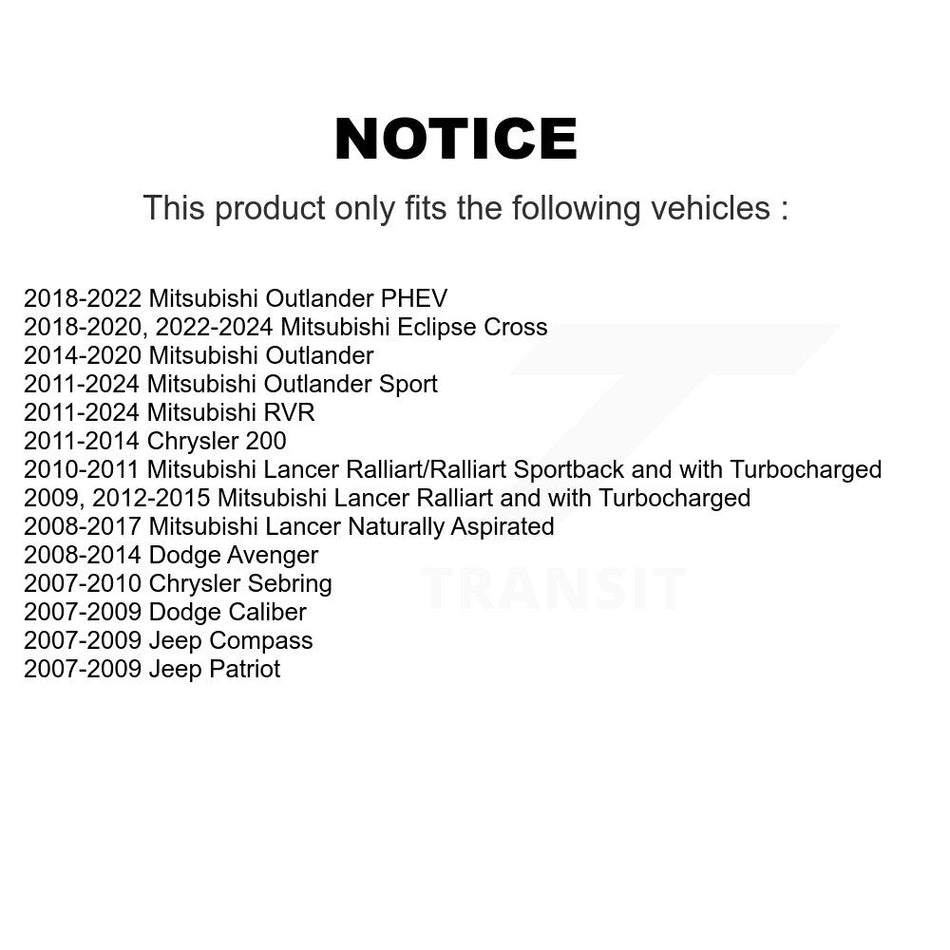 Front Rear Suspension Bar Link Kit For Mitsubishi RVR Lancer Outlander Chrysler Dodge 200 KTR-102066