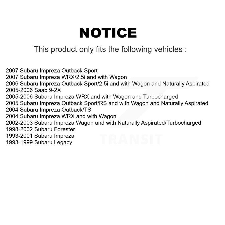 Front Rear Suspension Stabilizer Bar Link Kit For Subaru Impreza Legacy Forester Saab 9-2X KTR-102117