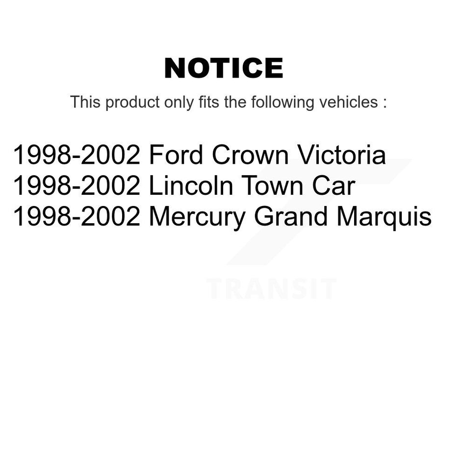Front Rear Suspension Bar Link Kit For Mercury Grand Marquis Lincoln Town Car Ford Crown KTR-102132
