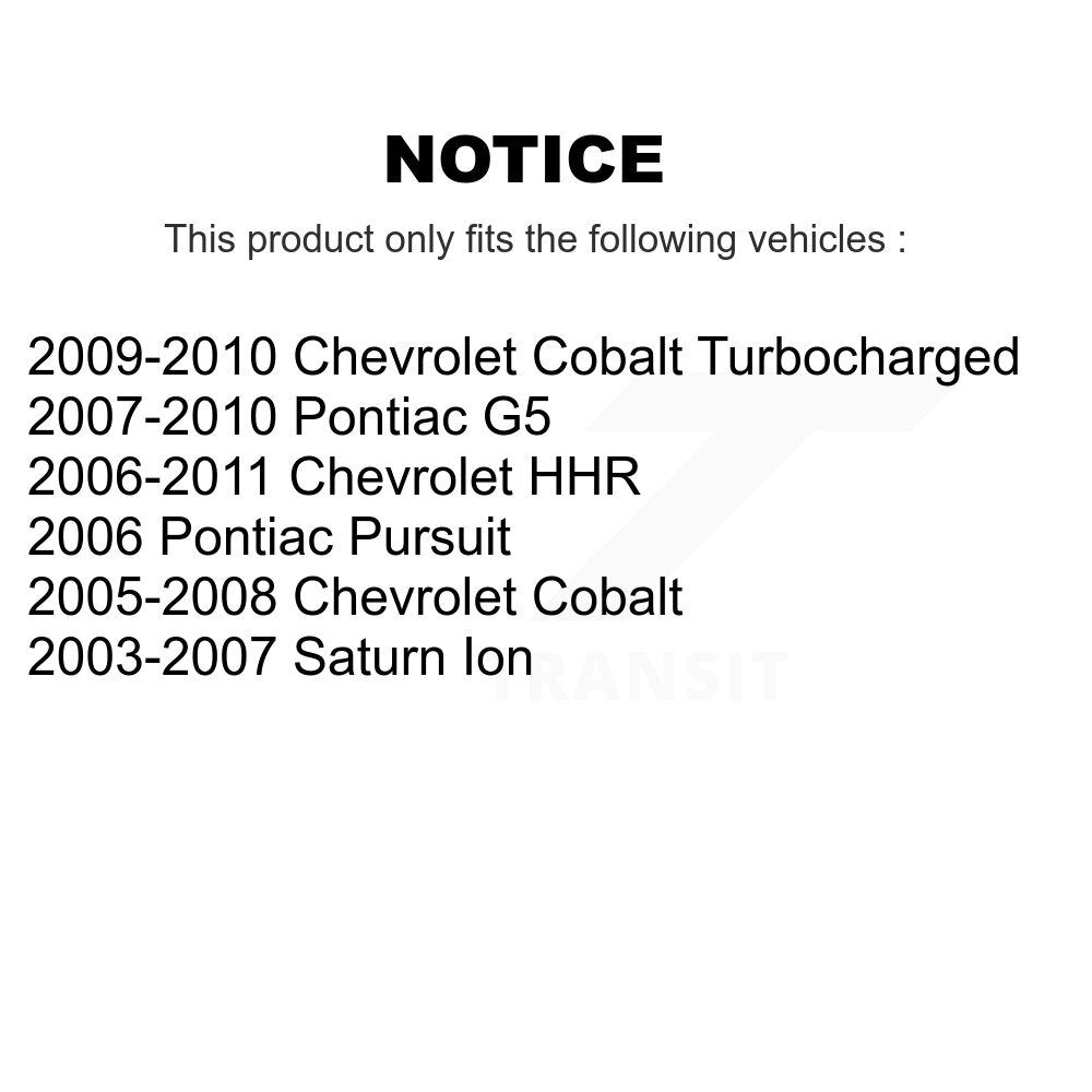 Rear Lower Suspension Control Arm Bushing Pair For Chevrolet Cobalt Pontiac G5 Saturn Ion KTR-102221
