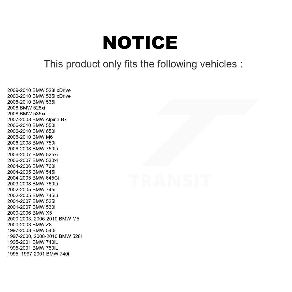 Rear Arm To Knuckle Lower Outer Suspension Bushing Pair For BMW X5 530i 528i 540i M5 KTR-102224