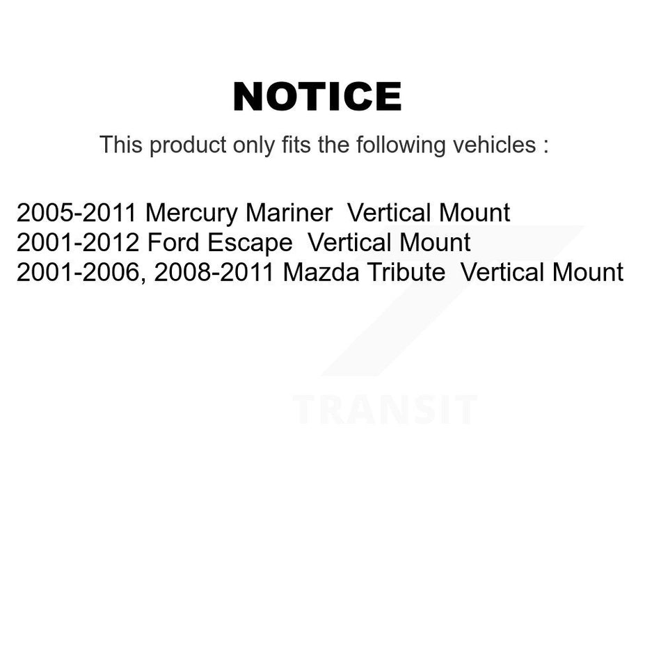 Front Lower Rearward Suspension Control Arm Bushing Pair For Ford Escape Mazda Tribute KTR-102240