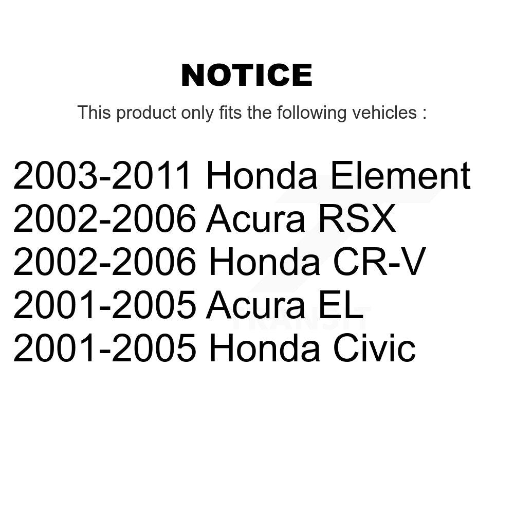 Front Lower Forward Suspension Arm Bushing Pair For Honda Civic CR-V Acura Element EL RSX KTR-102262