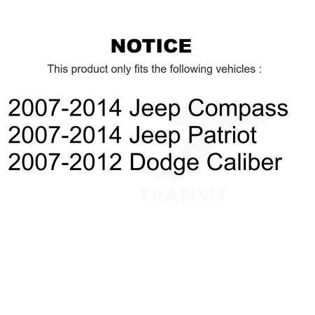 Front Lower Forward Suspension Arm Bushing Pair For Jeep Patriot Compass Dodge Caliber KTR-102265