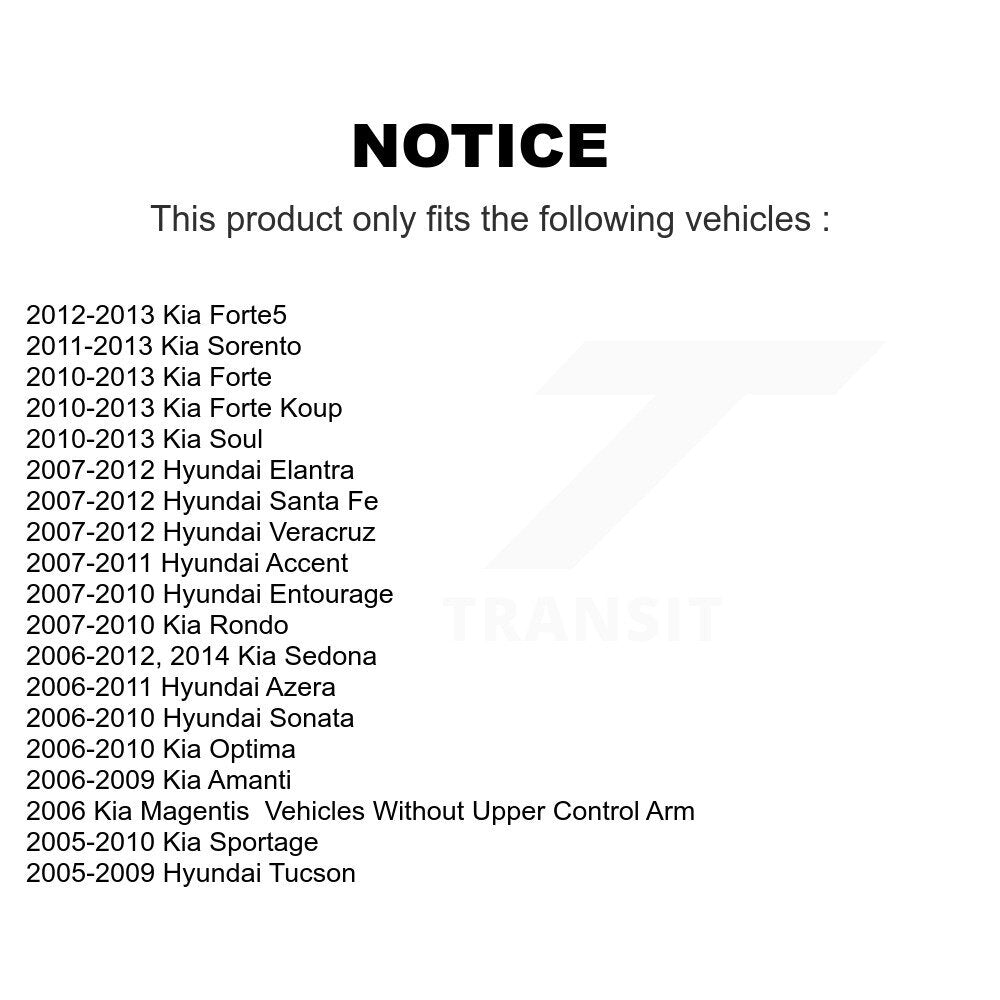 Front Lower Forward Suspension Arm Bushing Pair For Hyundai Kia Elantra Santa Fe Accent KTR-102275