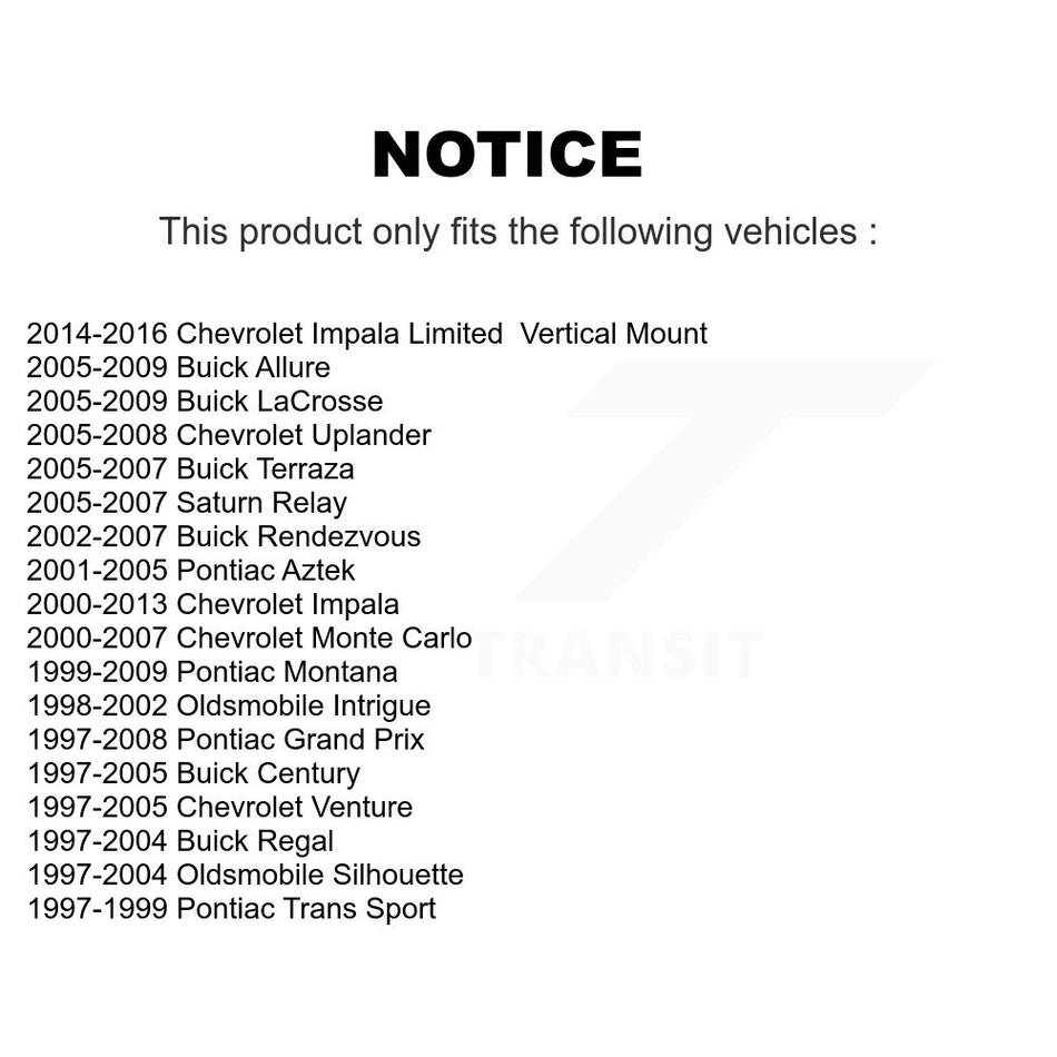 Front Lower Forward Suspension Arm Bushing Pair For Chevrolet Impala Pontiac Buick Grand KTR-102276