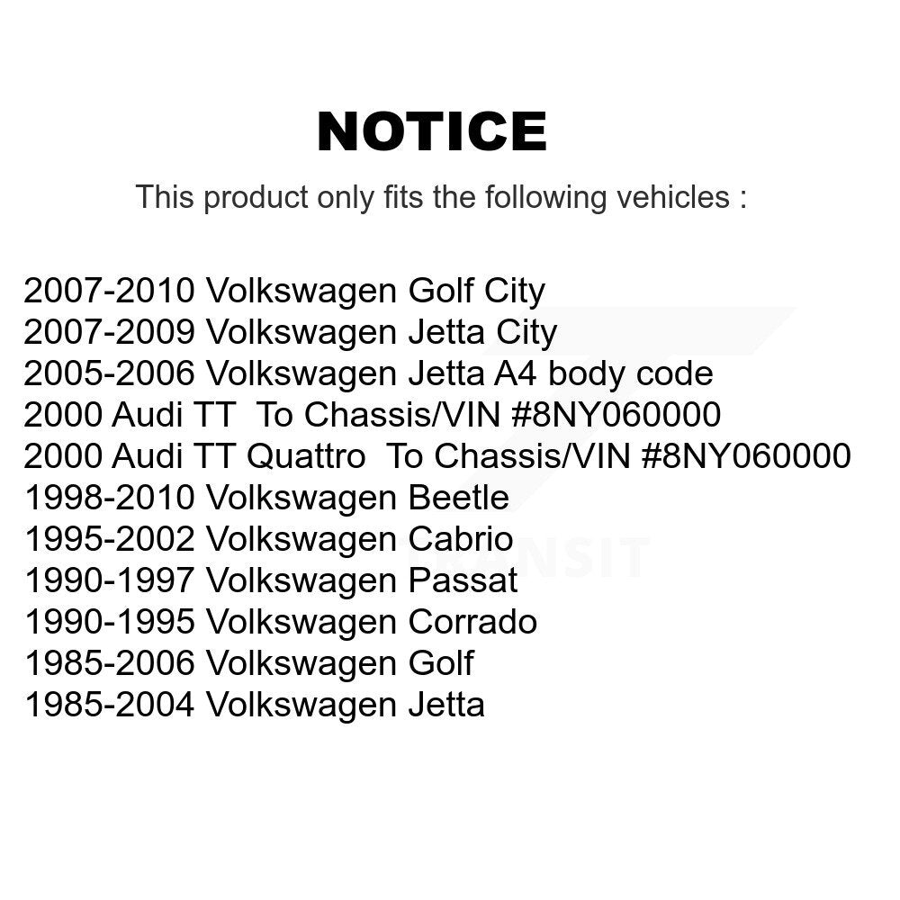 Front Lower Forward Suspension Arm Bushing Pair For Volkswagen Jetta Golf Beetle City TT KTR-102278