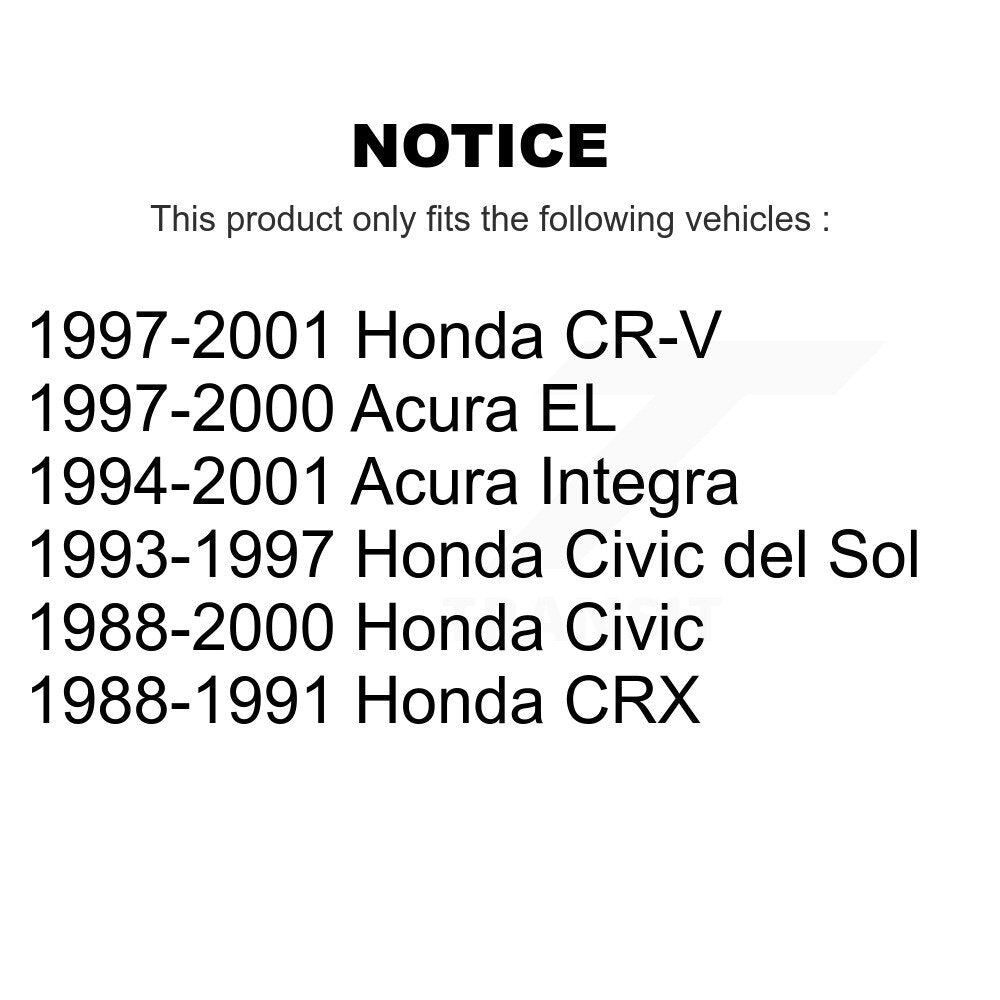Rear Trailing Arm Bushing Pair For Honda Civic CR-V Acura Integra EL del Sol CRX KTR-102284