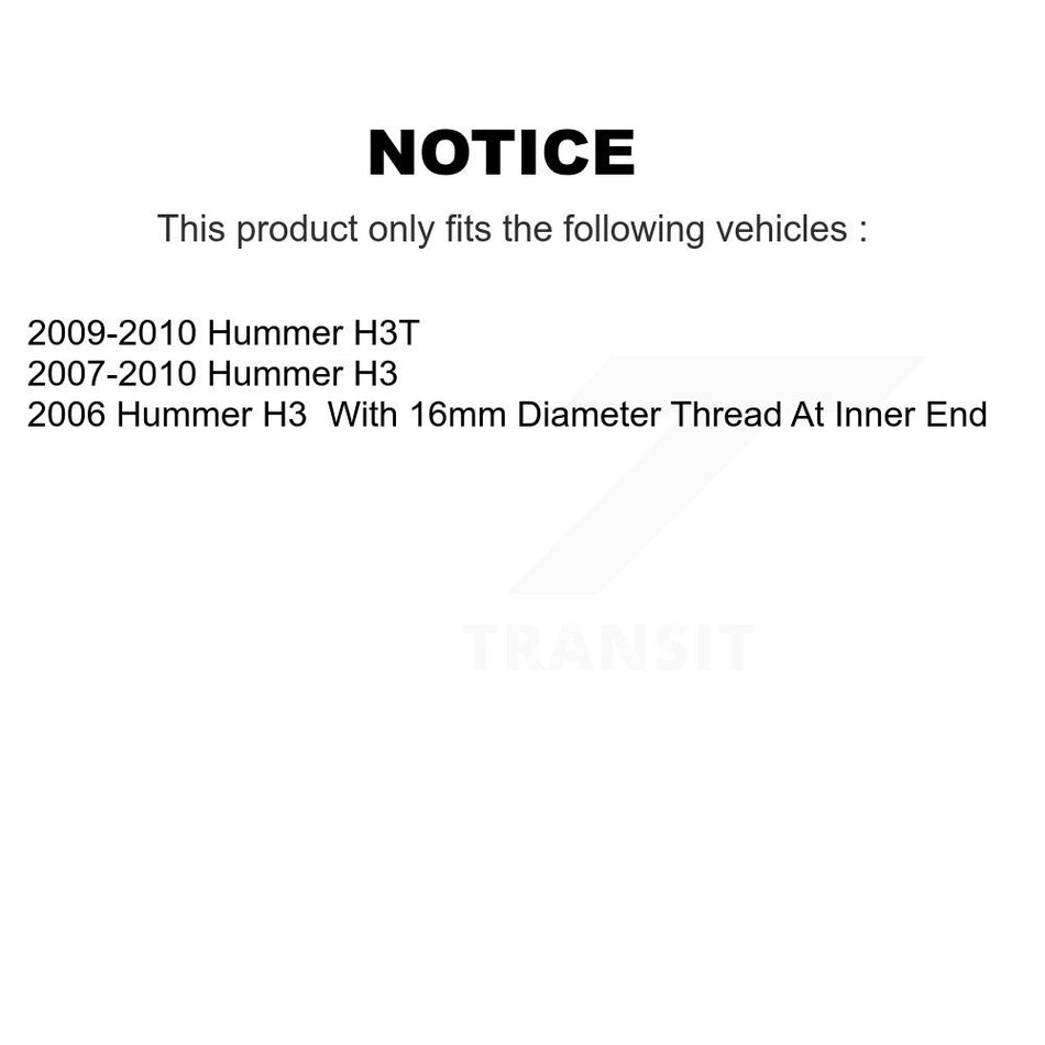 Front Suspension Ball Joint And Tie Rod End Kit For Hummer H3 H3T KTR-102329