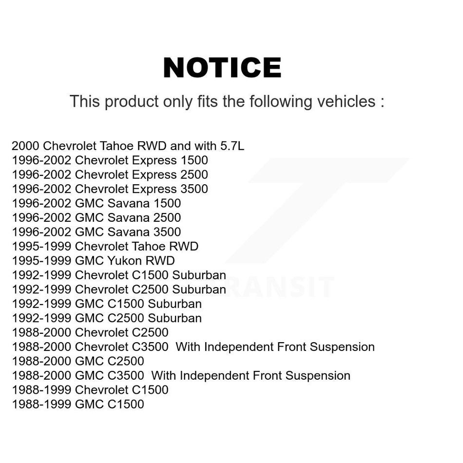 Front Suspension Ball Joint And Tie Rod End Kit For Chevrolet C1500 GMC Tahoe C2500 C3500 Express 3500 Suburban Yukon 1500 2500 Savana KTR-102354
