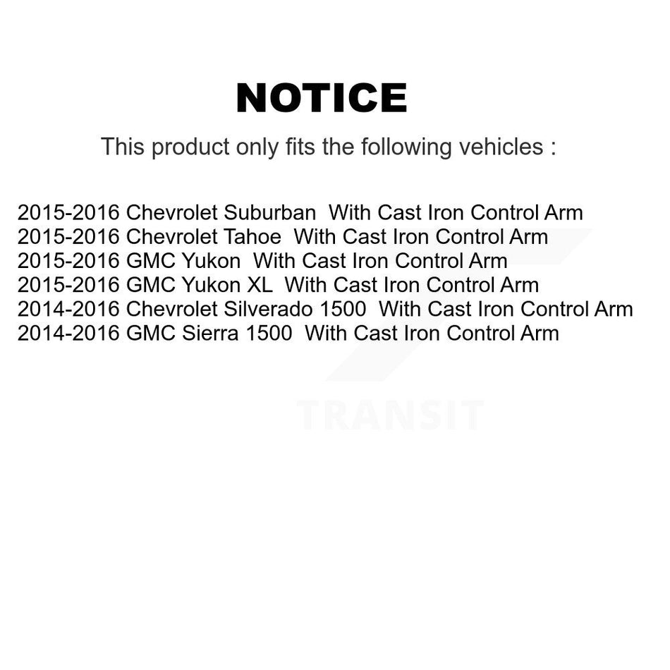Front Suspension Control Arm Assembly And Tie Rod End Kit For Chevrolet Silverado 1500 GMC Sierra Tahoe Suburban Yukon KTR-102774