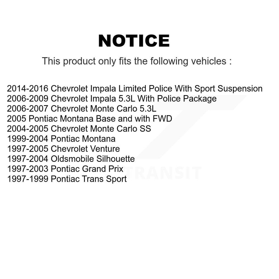 Front Suspension Control Arm Assembly And Tie Rod End Kit For Chevrolet Impala Pontiac Grand Prix Venture Limited Montana Monte Carlo Oldsmobile Silhouette Trans Sport KTR-102805