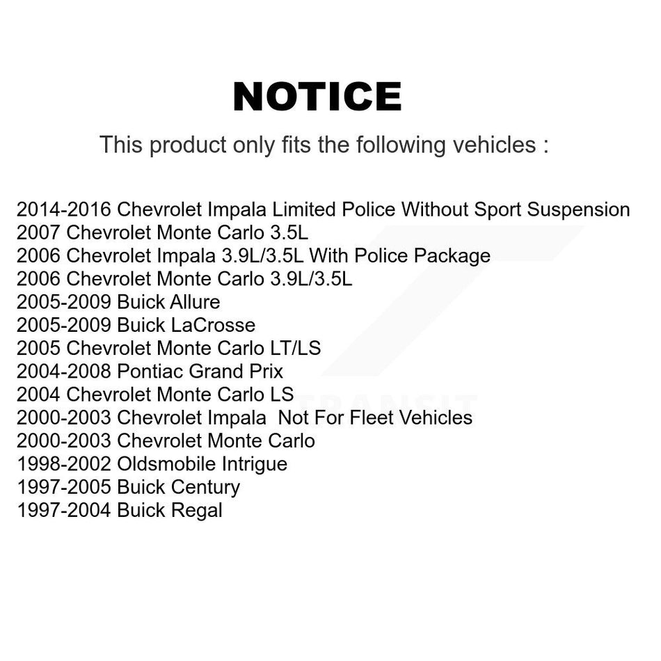 Front Suspension Control Arm Assembly And Tie Rod End Kit For Chevrolet Impala Buick Century Pontiac Grand Prix LaCrosse Monte Carlo Limited Regal Oldsmobile Intrigue Allure KTR-102807