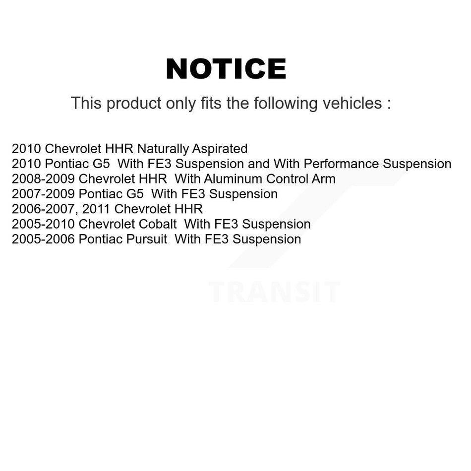 Front Suspension Control Arm Assembly And Tie Rod End Kit For Chevrolet Cobalt HHR Pontiac G5 Pursuit KTR-102894