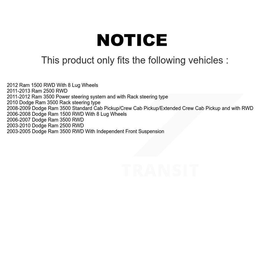 Front Suspension Ball Joints Pair For Dodge Ram 2500 1500 3500 KTR-103028