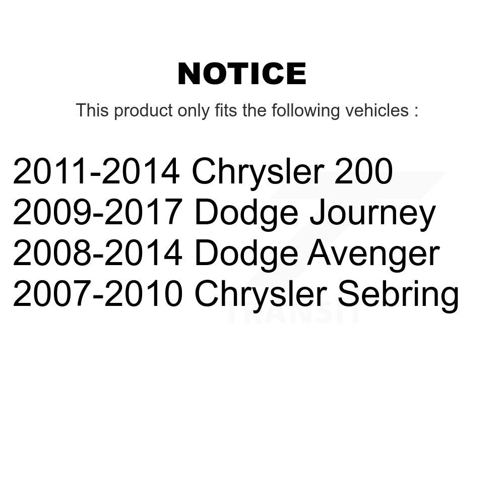 Rear Suspension Trailing Arm Bushing Pair For Dodge Journey Chrysler 200 Avenger Sebring KTR-103048
