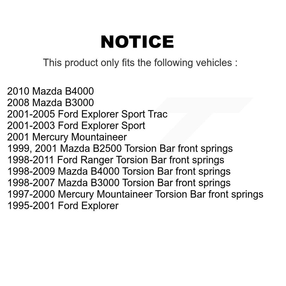 Front Suspension Control Arms And Upper Ball Joints Kit For Ford Ranger Explorer Sport Trac Mazda Mercury Mountaineer B3000 B4000 B2500 KTR-103318