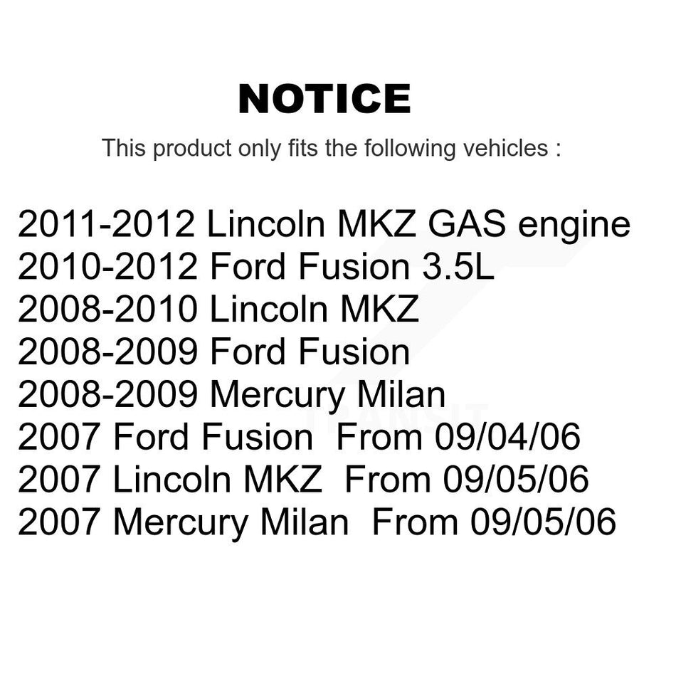 Front Suspension Control Arm Assembly And Tie Rod End Kit For 2010 Lincoln MKZ KTR-103656