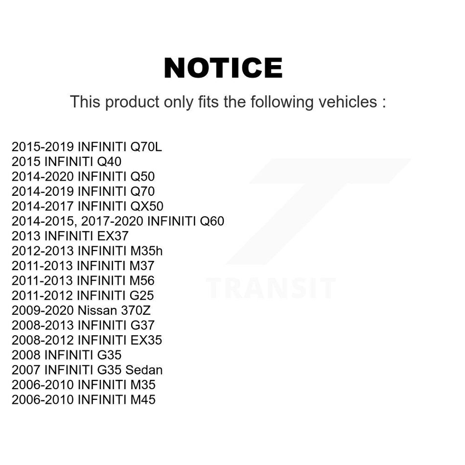 Front Steering Tie Rod End Kit For INFINITI G37 Q50 G35 M35 Nissan 370Z QX50 Q60 EX35 M37 G25 Q70 Q70L M45 Q40 M56 EX37 M35h KTR-103812
