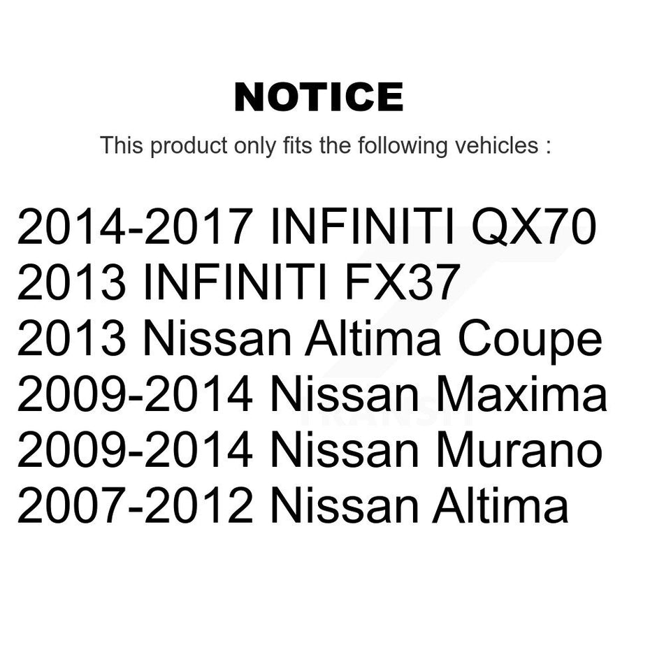 Front Steering Tie Rod End Kit For Nissan Altima Maxima Murano KTR-103817