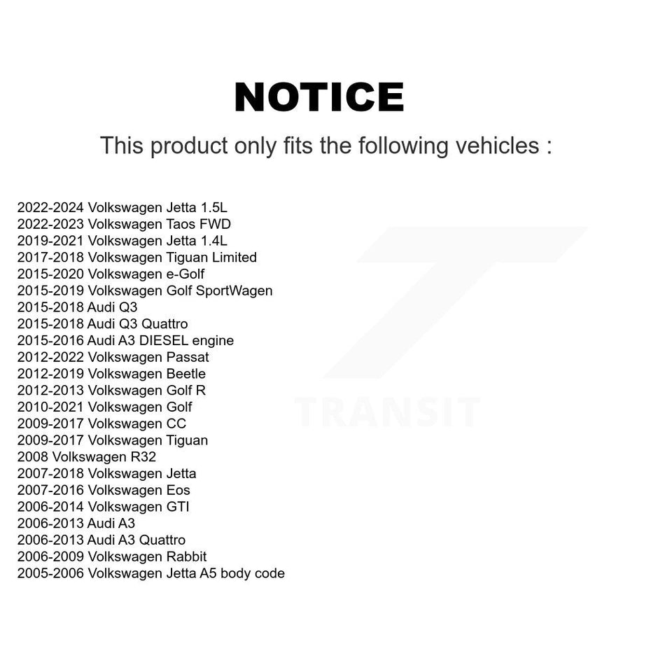 Front Steering Tie Rod End Kit For Volkswagen Jetta Tiguan Beetle CC Passat Audi Q3 e-Golf Quattro Golf R SportWagen KTR-103837
