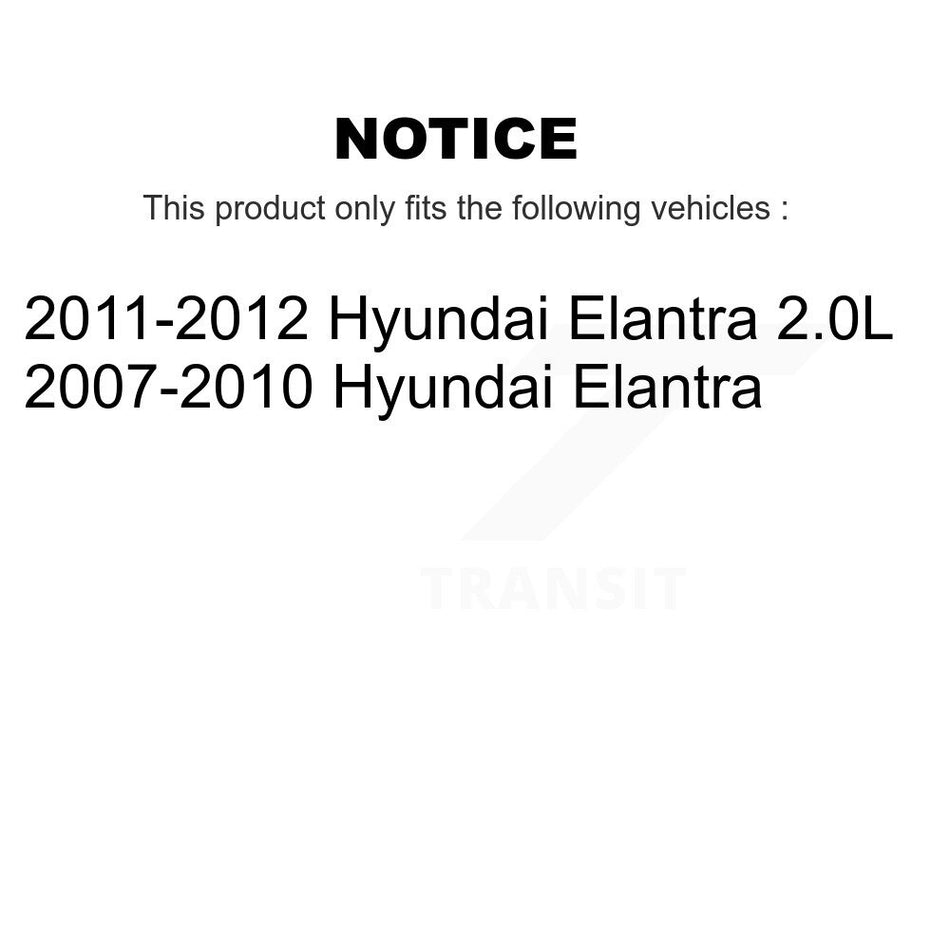 Front Suspension Control Arm With Tie Rod End & Ball Joint Kit (6Pc) For Hyundai Elantra KTR-103990