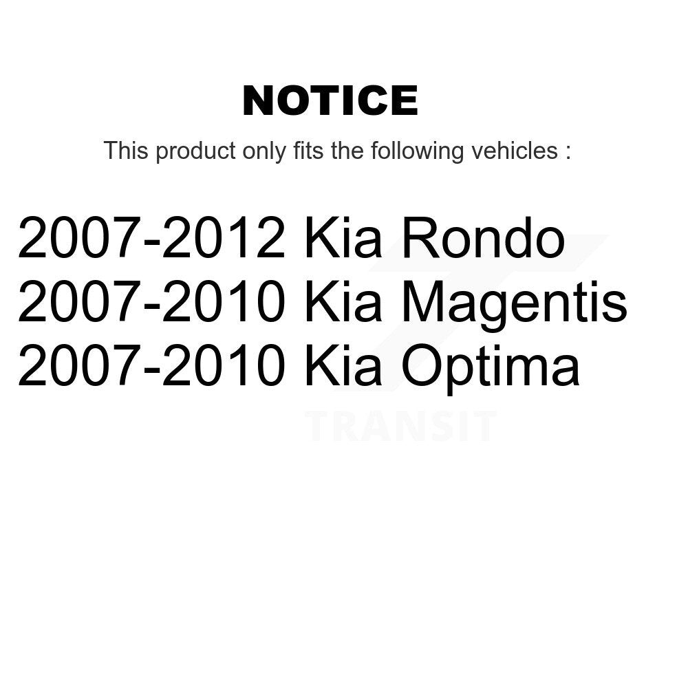 Front Suspension Control Arm With Tie Rod End & Ball Joint Kit (6Pc) For Kia Rondo Optima KTR-104007