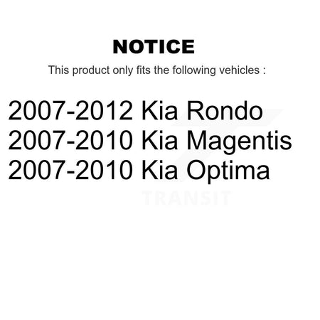 Front Suspension Control Arm With Tie Rod End & Ball Joint Kit (6Pc) For Kia Rondo Optima KTR-104007