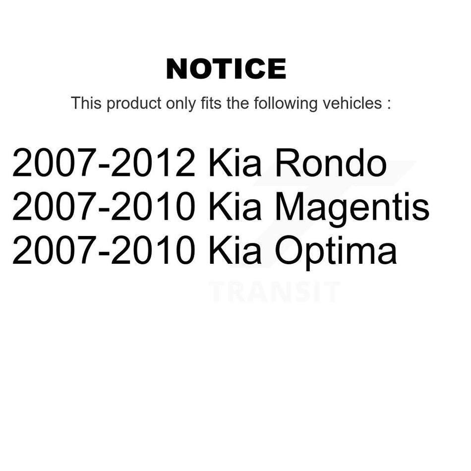 Front Suspension Control Arm With Tie Rod End & Ball Joint Kit (6Pc) For Kia Rondo Optima KTR-104007