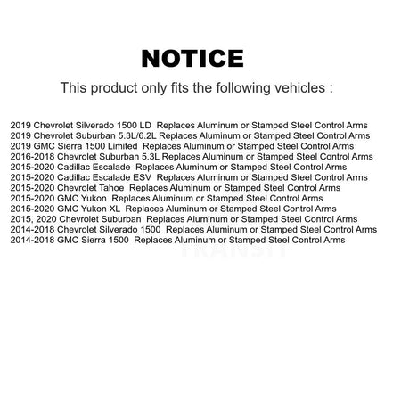 Front Suspension Control Arm Ball Joint Link Kit For GMC Chevrolet Sierra 1500 Silverado KTR-104111
