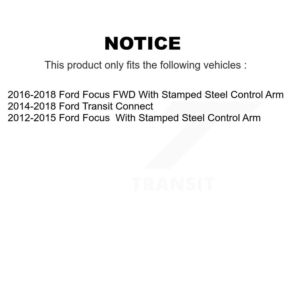 Front Suspension Control Arm Assembly And Tie Rod End Kit For Ford Focus Transit Connect KTR-104118